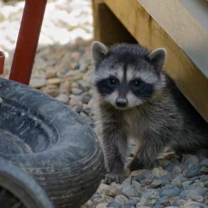raccoon in garage